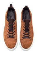 Erkek Taba Süet Deri Sneaker | Derimod