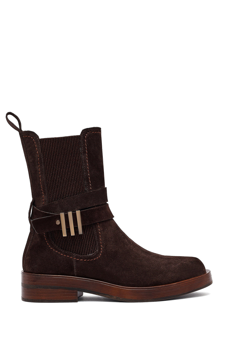 Woman Brown Zippered Suede Leather Boat 25WFD202510 | Derimod