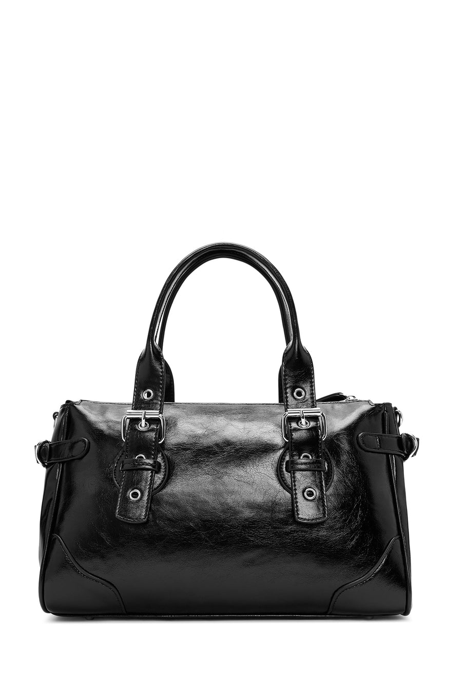 Women's Black Long Strap Casual Shoulder Bag