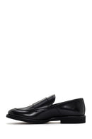 Erkek Siyah Çift Tokalı Deri Casual Loafer | Derimod