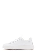 Alberto Guardiani Men's White Winner Leather Sneakers | Derimod