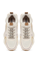 Kadın Krem Bağcıklı Kalın Tabanlı Sneaker | Derimod