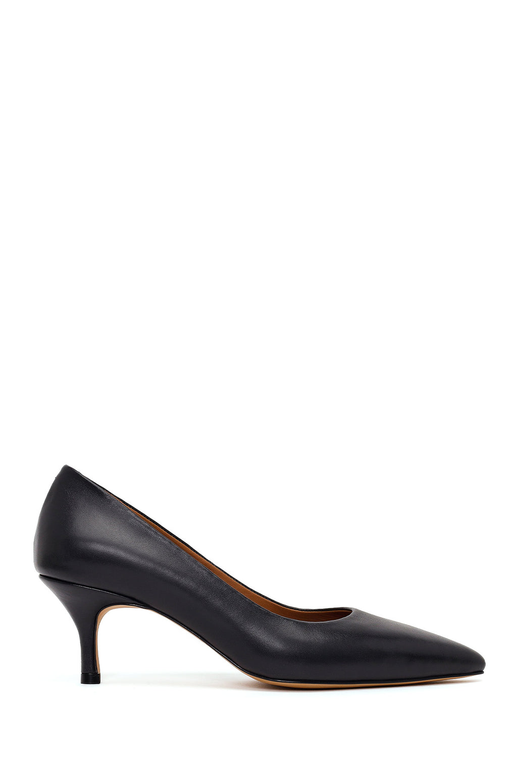 Kadın Siyah İnce Topuklu Deri Stiletto