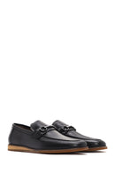 Derimod Black Men's Black Leather Loafer | Derimod