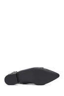Women's Black Accessory Open Back Ballerinas | Derimod