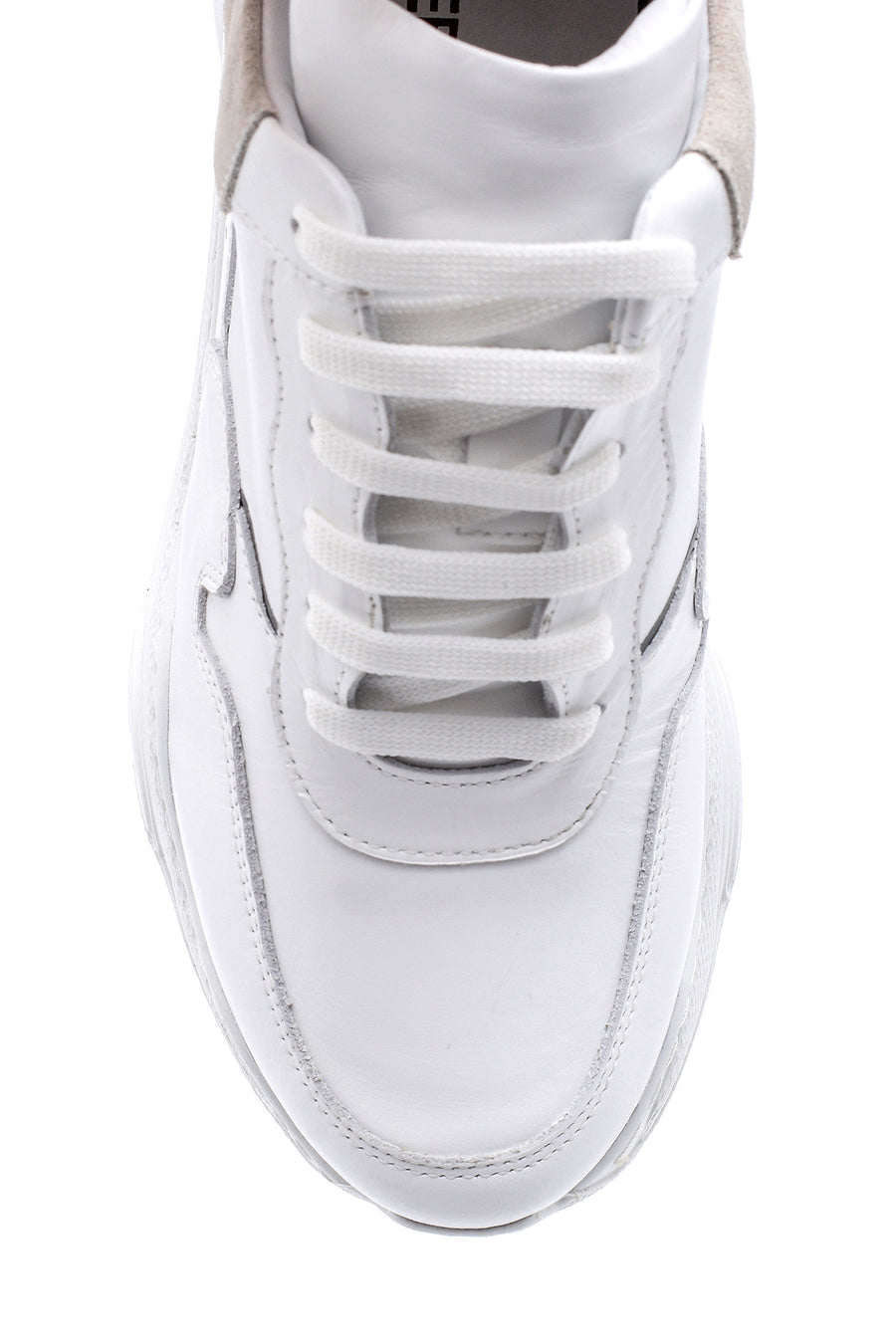 Women's Leather High-Sole Sneaker