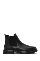 Male Black Leather Chelsea Boots | Derimod