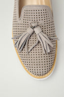 Gray Nubuck Women's Leather Shoes | Derimod