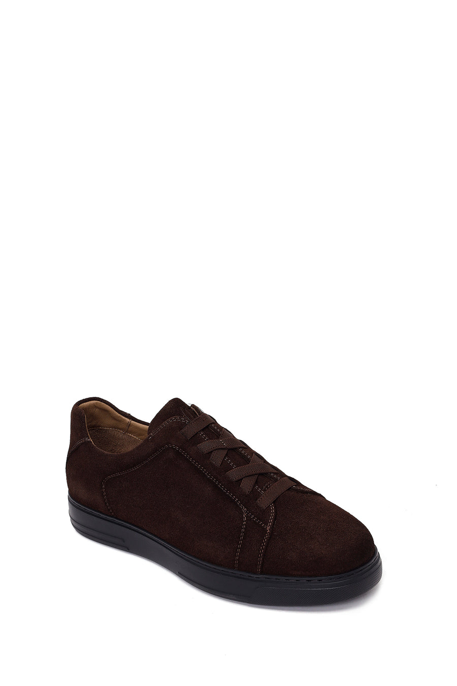 Male Brown Lace-Up Suede Leather Sneaker