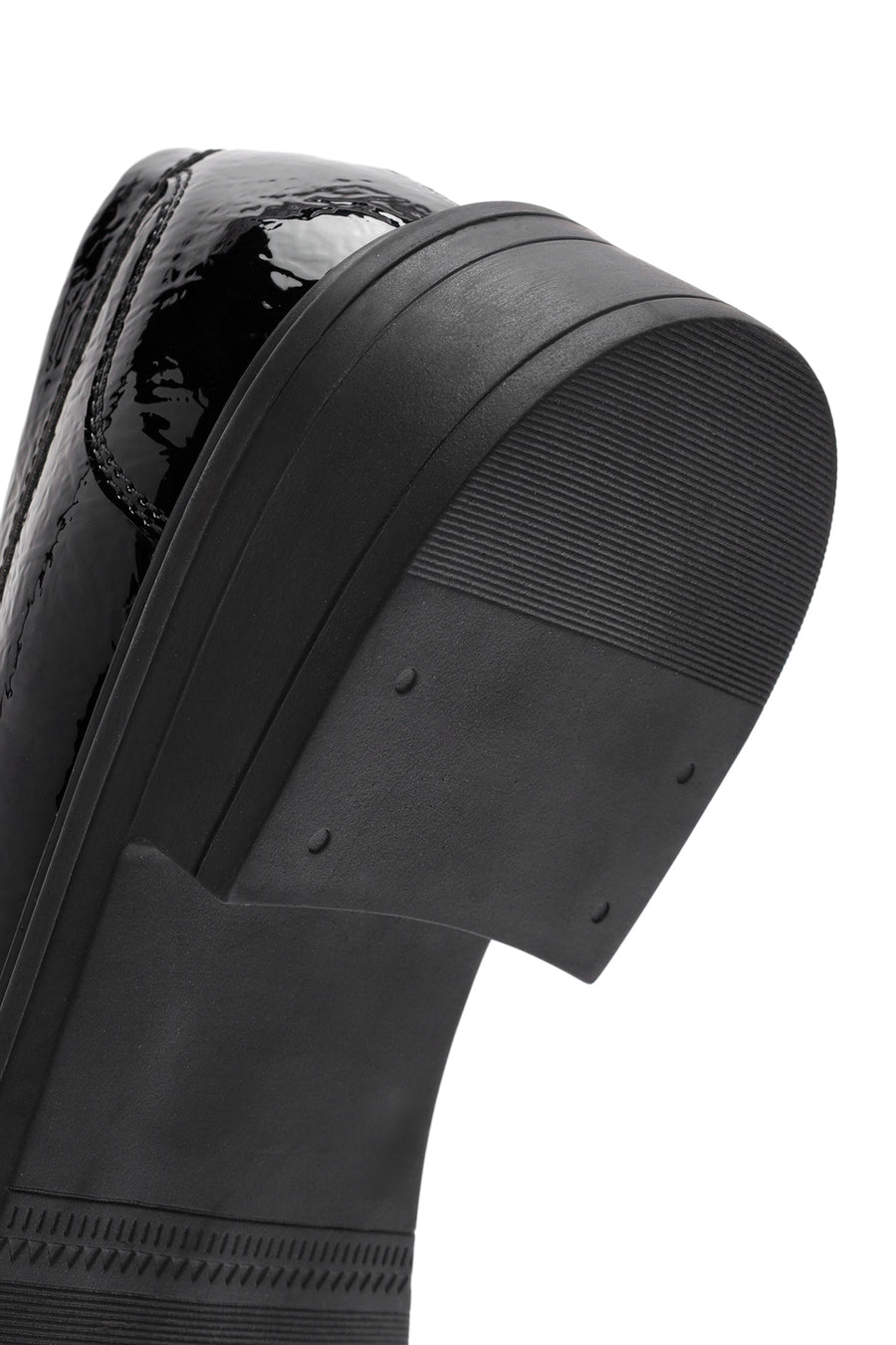 Kadın Siyah Toka Detaylı Rugan Maskülen Loafer