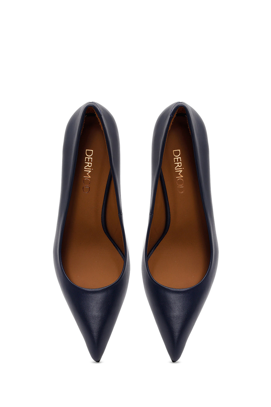 Kadın Lacivert İnce Topuklu Deri Stiletto
