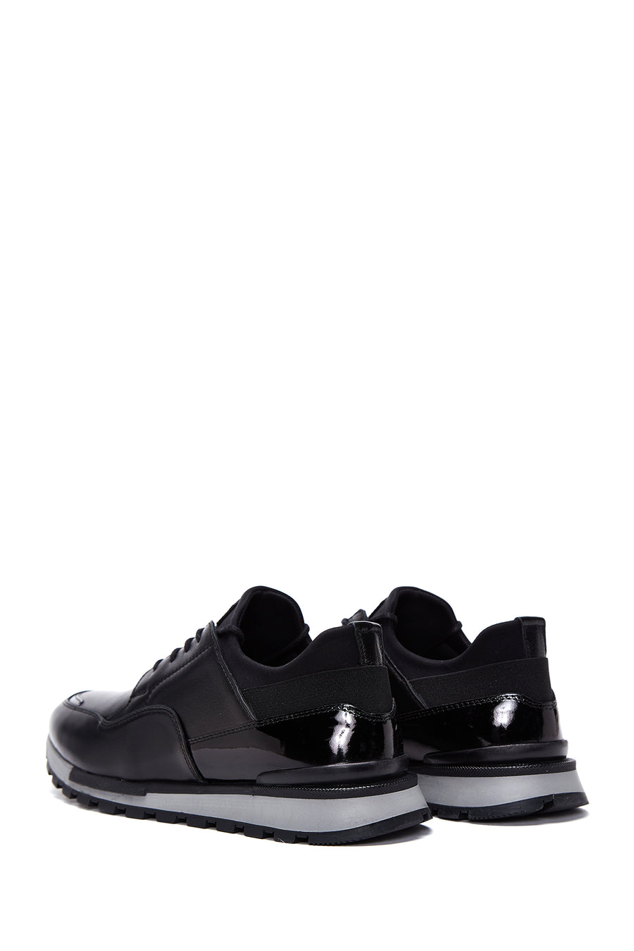 Men's Black Leather Sneaker