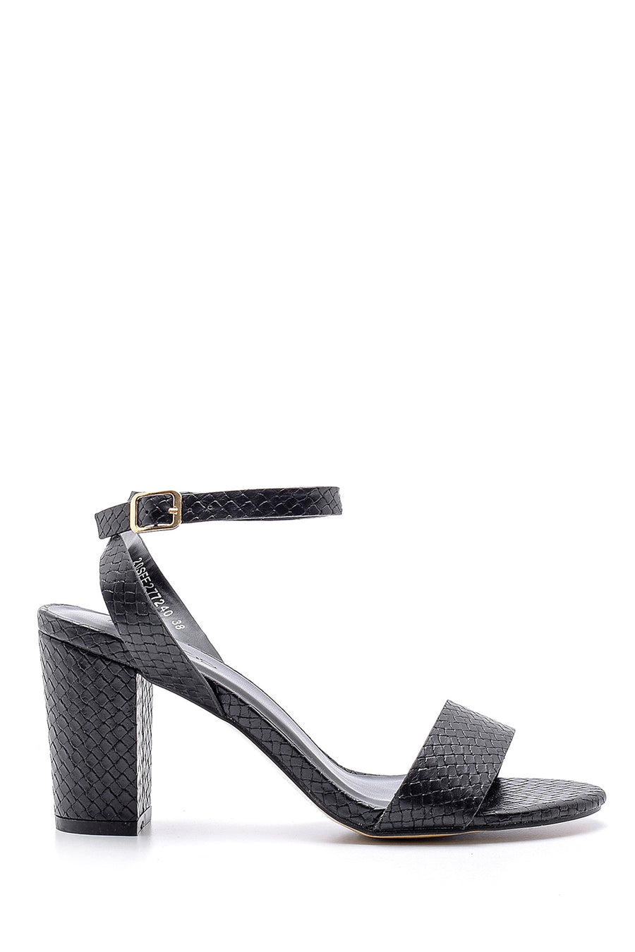 Women's Snakeskin Patterned Heeled Sandals 20SFE277240 | Derimod