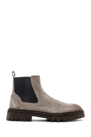 Men's Mink Casual Chelsea Leather Boots | Derimod