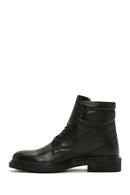 Men's Black Lace-Up Leather Boots | Derimod