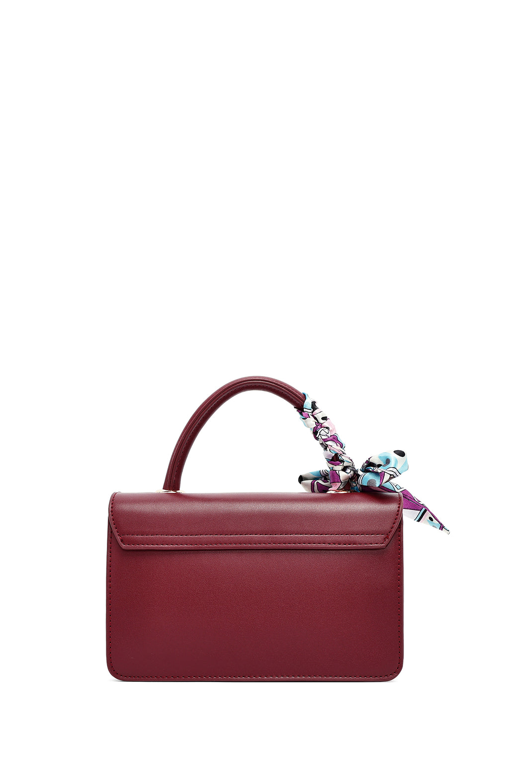 Kadın Bordo Uzun Askılı Baskılı Çapraz Çanta