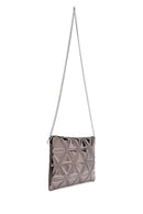 Women's Anthracite Long Chain Strap Quilted Clutch Bag | Derimod