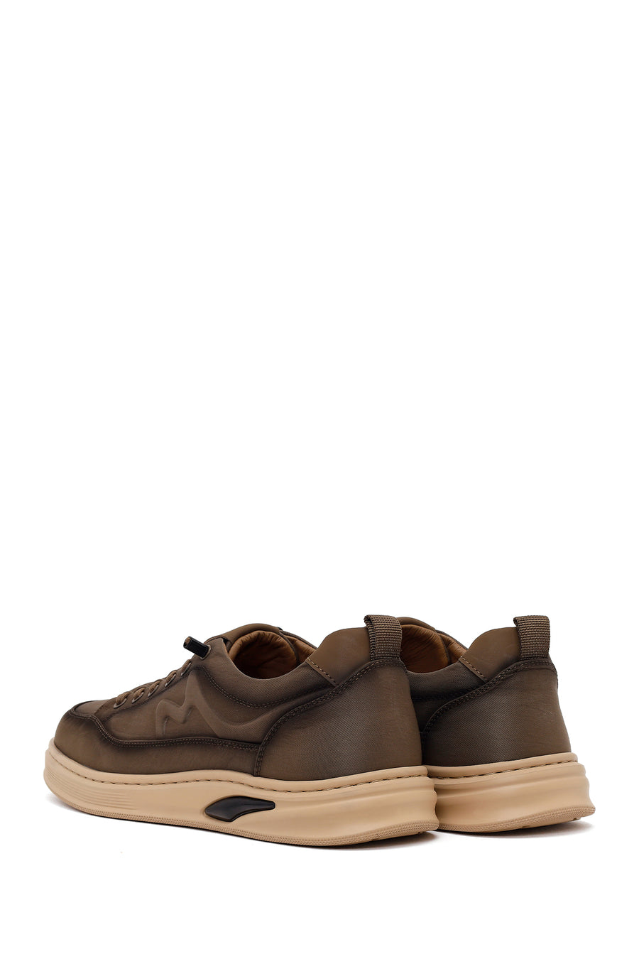 Derimod Zero Male Khaki Lace-Up Thick-Soled Fabric Sneaker