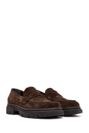 ACBC x Derimod Men's Brown Suede Leather Masculine Loafer | Derimod