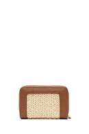 Women's Brown Braided Wallet | Derimod