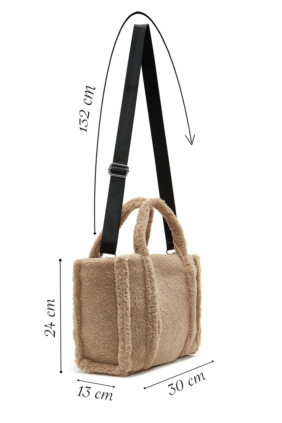 Women's Camel Plush Handbag