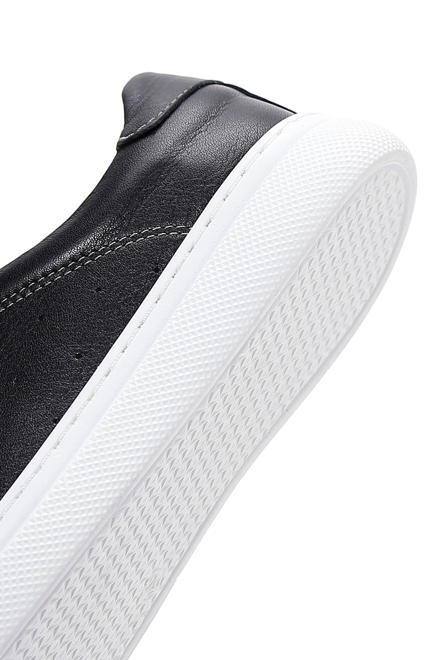 Women's Black Lace-Up Leather Sport Shoe