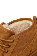 Male Tan Lace-up Suede Casual Boots | Derimod