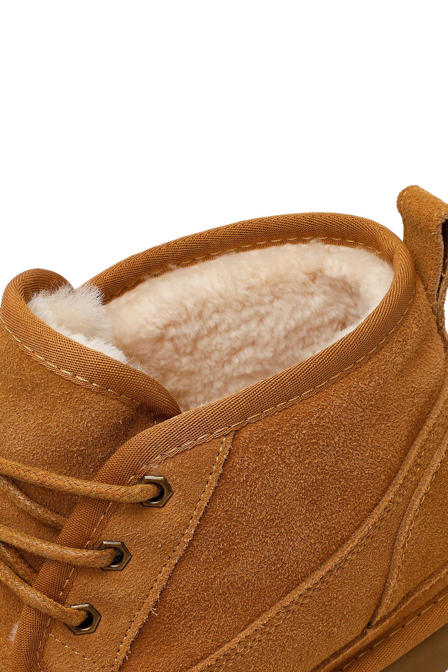 Male Tan Lace-up Suede Casual Boots