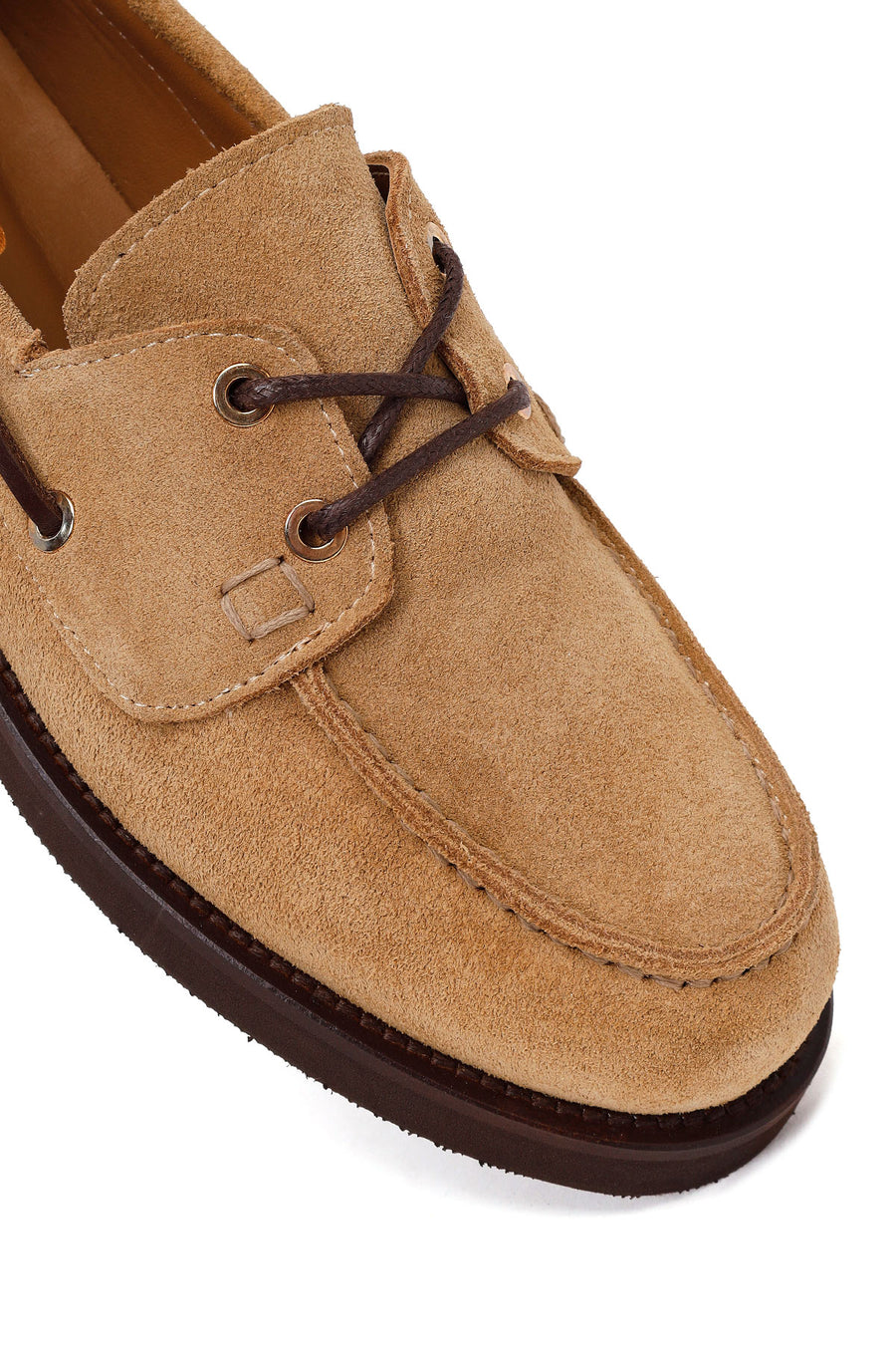 Kadın Camel Bağcıklı Süet Deri Casual Ayakkabı