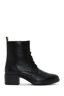 Women's Black Zippered Heeled Boots | Derimod