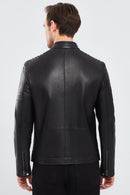 Paul Men's Black Leather Coat | Derimod