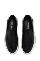 Men's Black Leather Casual Loafer | Derimod