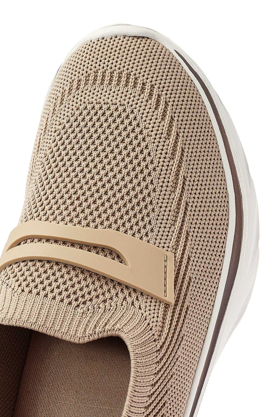 Derimod Zero Women's Beige Fabric Thick Soled Sneakers