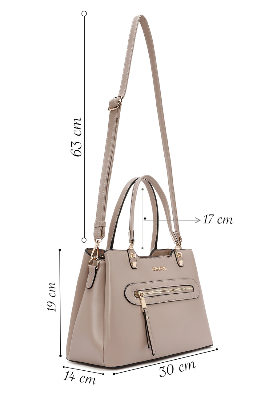 Women's Gray Long Strap Shoulder Bag