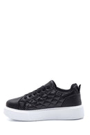 Women's Black Quilted Thick Sole Quilted Sneaker | Derimod