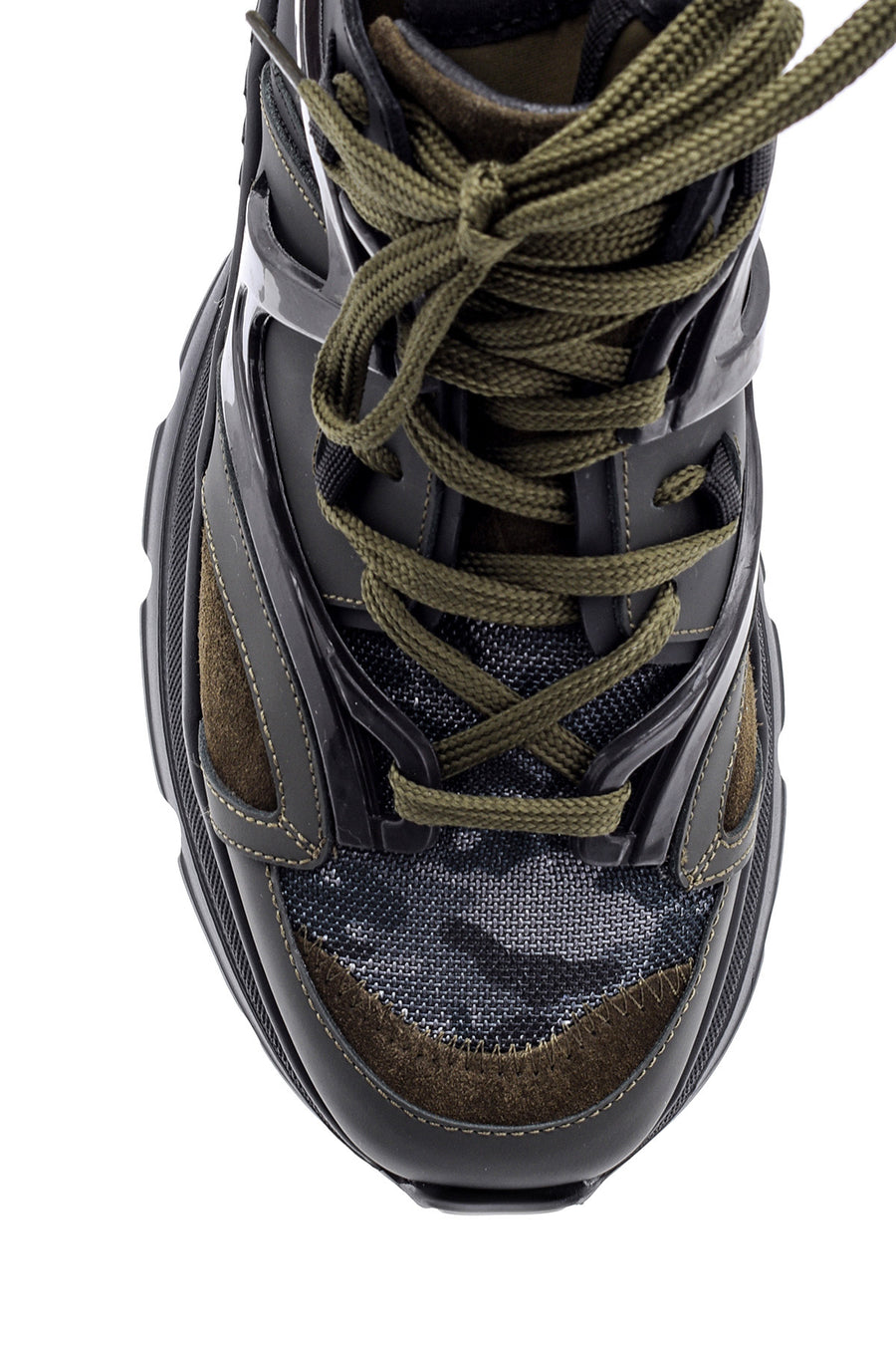 Erkek Süet Detaylı Deri Sneaker