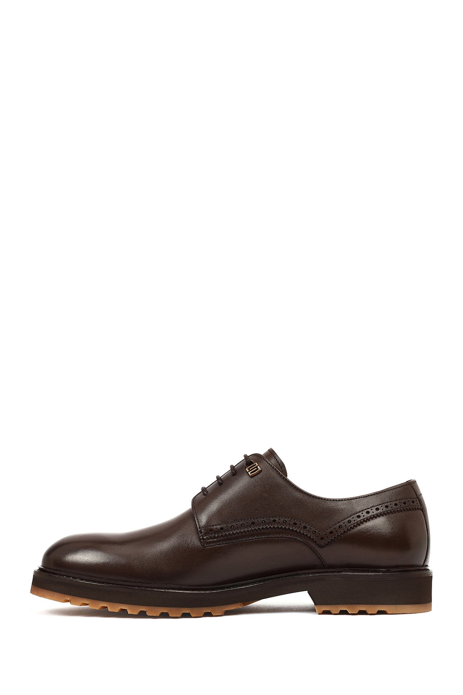 Men's Brown Lace-Up Leather Casual Shoes