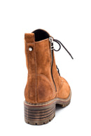 Women's Tan Suede Leather Boots | Derimod