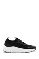 Women's Black Thick Soled Fabric Sneaker | Derimod