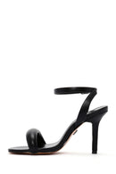 Kadın Siyah Bilekten Bantlı İnce Topuklu Sandalet | Derimod