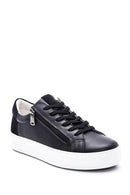 Kadın Deri Fermuar Detaylı Sneaker | Derimod