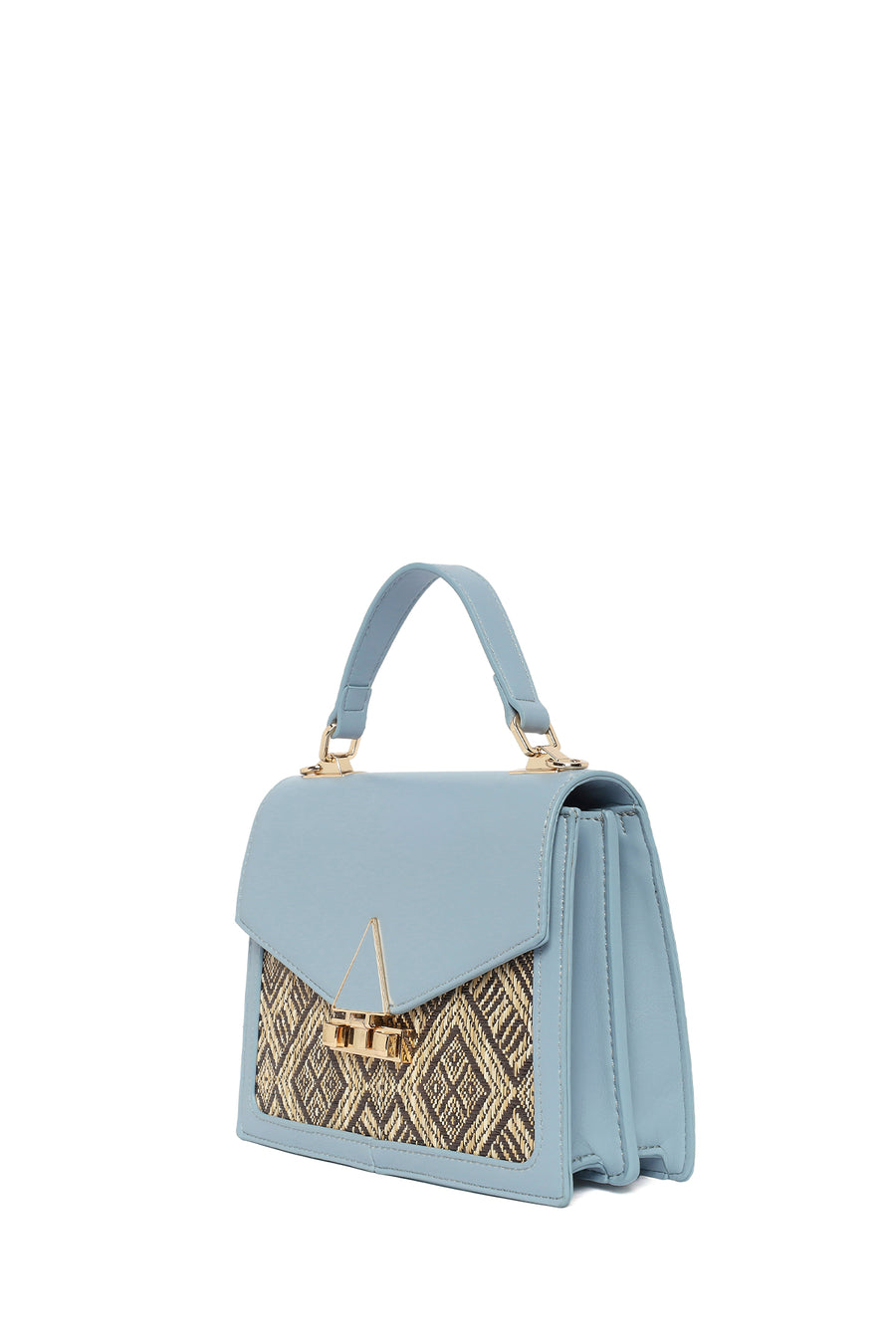Women's Blue Long Strap Patterned Handbag