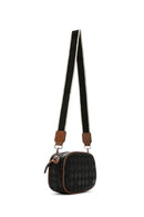 Women's Black Long Strap Printed Crossbody Bag | Derimod