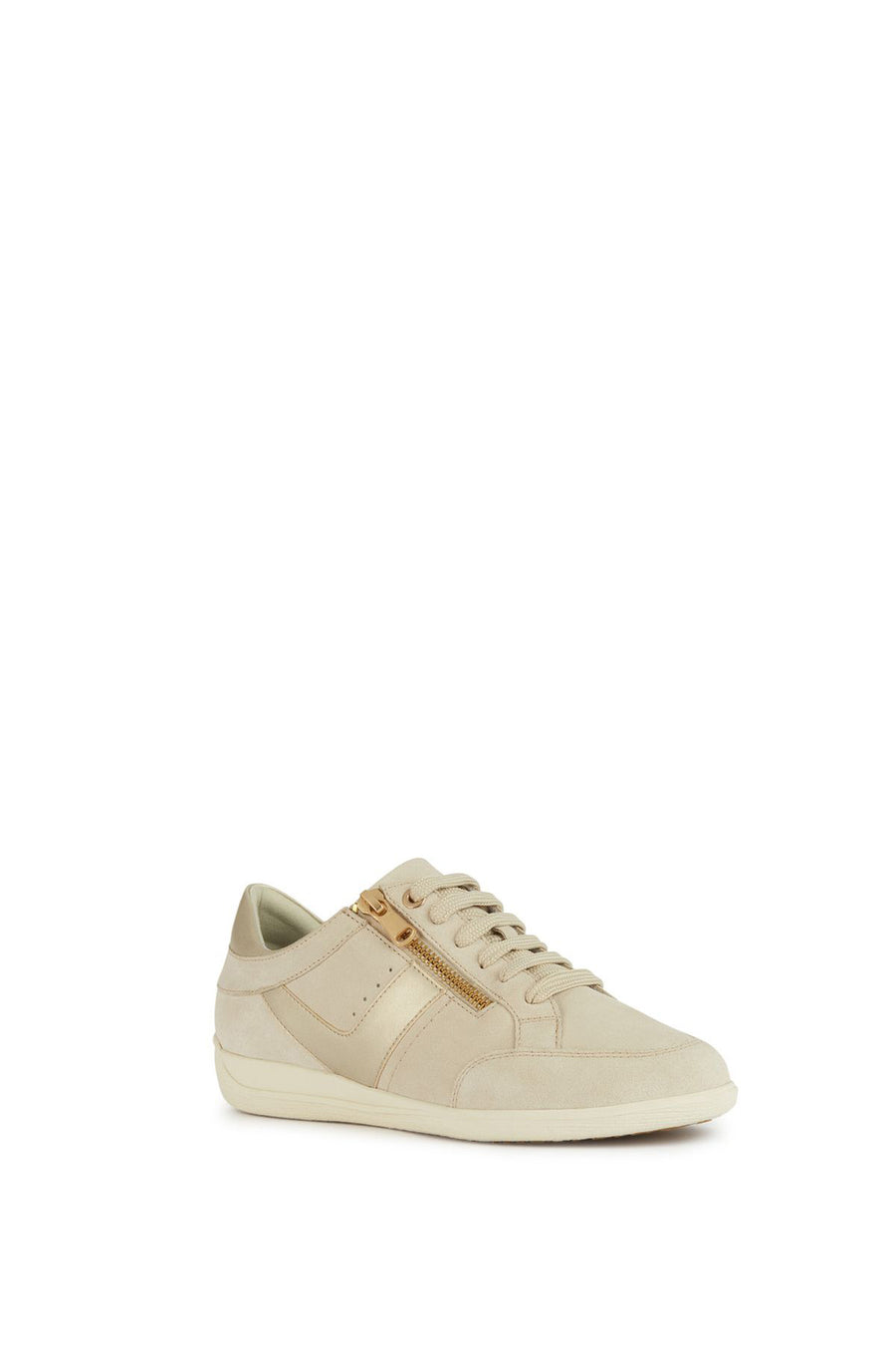 Geox Kadın Bej Myria Bağcıklı Deri Sneaker