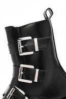 Women's Black Zippered Leather Boots | Derimod