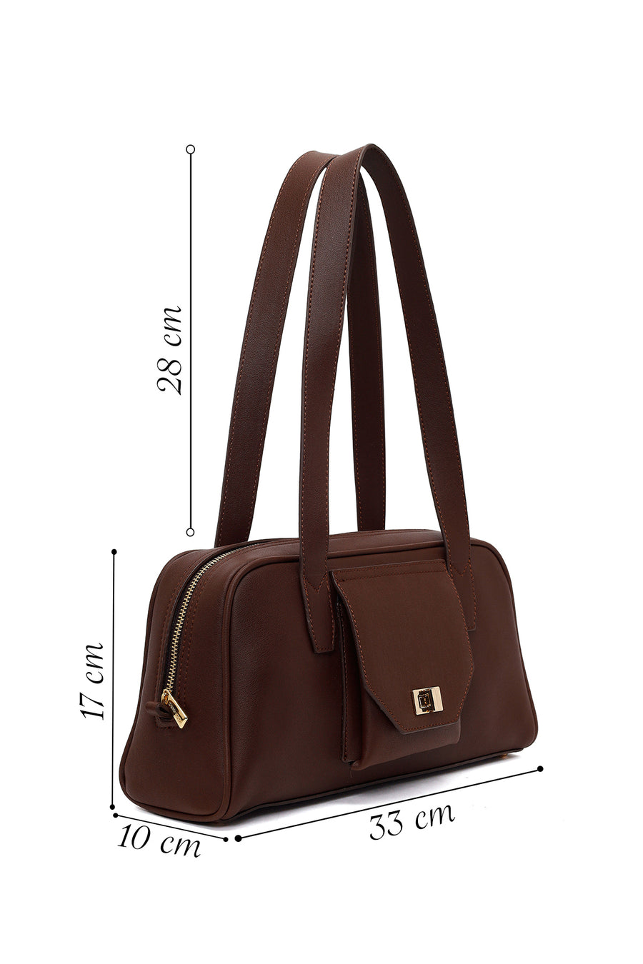 Woman Brown Classic Shoulder Bag