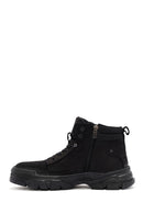 Men's Black Zippered Casual Nubuck Leather Boots | Derimod