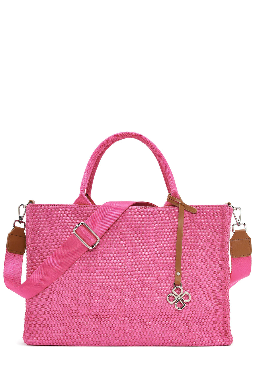 Women's Pink Straw Shoulder Bag 24SBD2528M7 | Derimod