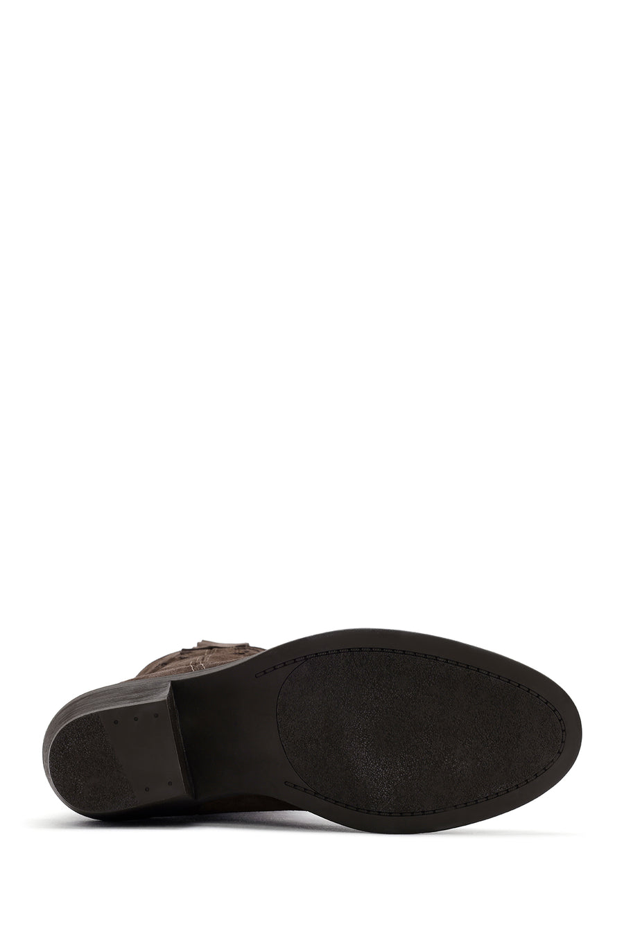 Woman Brown Short Chunky Heeled Suede Cowboy Boots