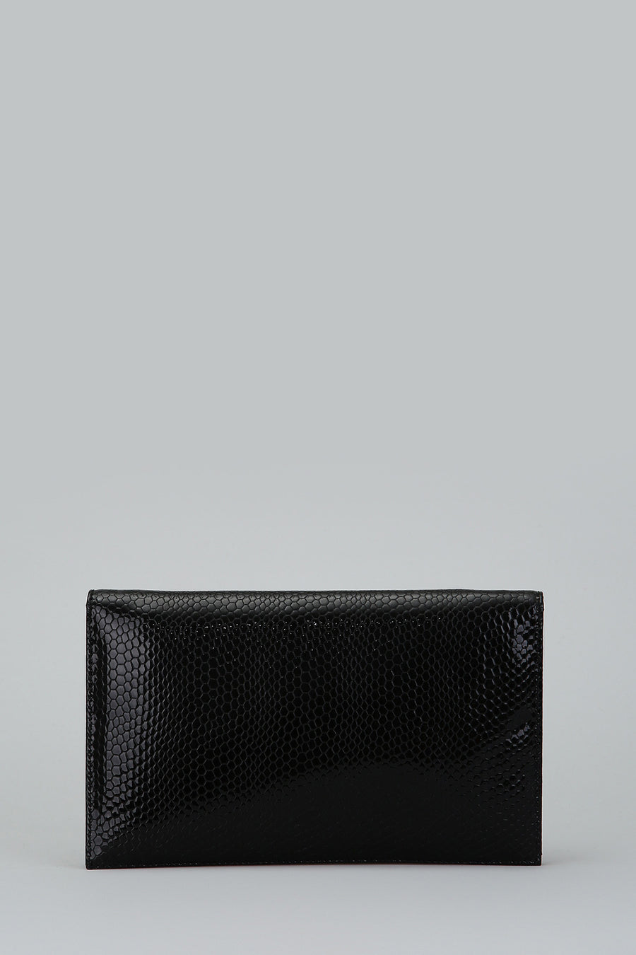 Snake Patterned Women's Black Leather Portfolio